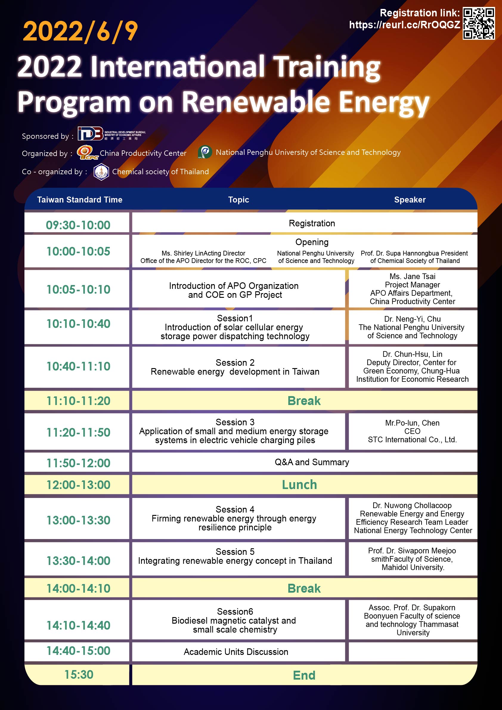 2022 International Training Program on Renewable Energy